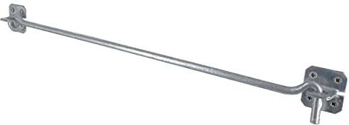 IRONTITE® Extra Long Cabin Hook 450mm (18), Gate Hook and Eye Latch Lock, Heavy Duty Door Hook and Eye Latch Known As Cabin Hooks for Doors. Ideally Suited to Shed Doors and Gates. (Galvanised)