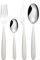 Guzzini - JUST Set 24 Posate per 6 Posti Tavola, in Acciaio Inox - Bianco Latte - 122900156