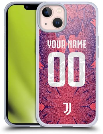 Head Case Designs Offizielle Personalisierte Individuelle Juventus Football Club Third 2022/23 Match Kit Gel Handyhülle Hülle [Militärischer Schutzgrad] Kompatibel mit Apple iPhone 13