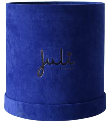 Juli Flowers Blaue Samtbox | Medium | Rosenfrei | mit Schaumstoffeinsatz