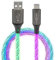 Ansmann cavo di ricarica da 100 cm da USB-A a USB tipo C con luce LED fredda e pulsante/Cambio di colore silenzioso, nessun fastidioso/Per gaming, interno dell'auto, la camera da letto
