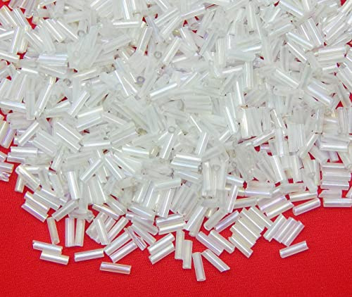 3300 Cuentas de Cristal de 6 mm, Perlas de Cristal, Tubos, Palillos, Perlas de Semilla (Transparente Ab)