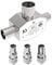 Pencilupnose TV Aerial Coax Splitter, Coaxial Metal Housing, 2 Way 1 Female to 2 Male Adapter Connector Joiner Includes 2x Female 1x Male TV Aerial Coaxial Cable Connectors Adaptor