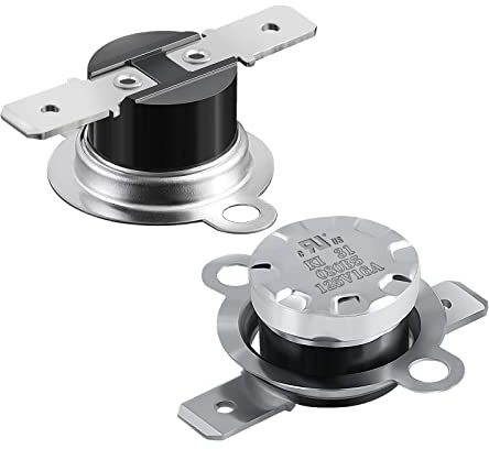 Awozkcd UL KSD301 Thermal Switch 125V 16A, N.C Circuit Normally Closed at 80°C/185°F and Ignition at 60°C/140°F Bimetal Thermostat, Microwave Thermostat Reset