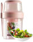 Rachlicy Salade farine tasse de shaker bol à salade portable avec couvercle tasse de salade fraîche avec porte-vin