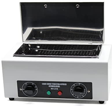 300W Heißluftsterilisator Sterilisator,Heißluft Sterilisator Desinfektion Kosmetik Fußpflege Tattoo Nagel, Timer 1-60 Minuten (1.9L)