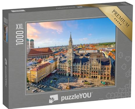 Puzzle 1000 Teile XXL „München: Rathaus am Marienplatz“ – aus der Puzzle-Kollektion Deutschland, Deutsche Städte