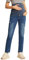 Maacie Pantalon de grossesse en jean stretch avec jambe droite pour printemps et été, Bleu jean coupe cigarette, M