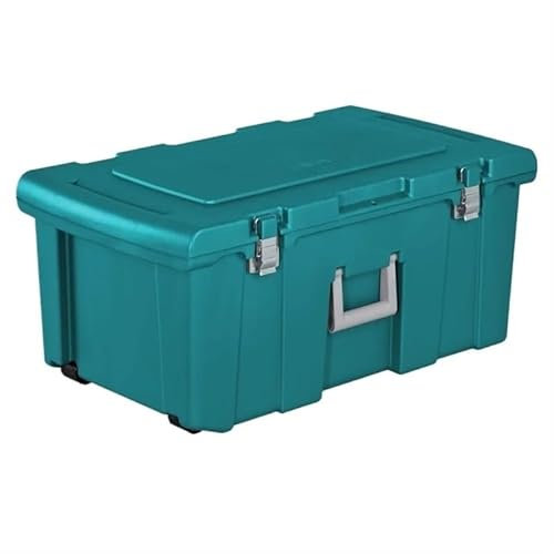 BADALO 23 Gal Lockable Footlocker Toolbox Container w/Wheels, Infra Red (Color : Teal Sachet)