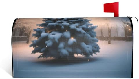 Spritzwassergeschützte Abdeckung für Briefkasten, Weihnachtsbaum, langlebig, magnetische Briefkastenabdeckung, dekorative Abdeckung für den Außenbereich