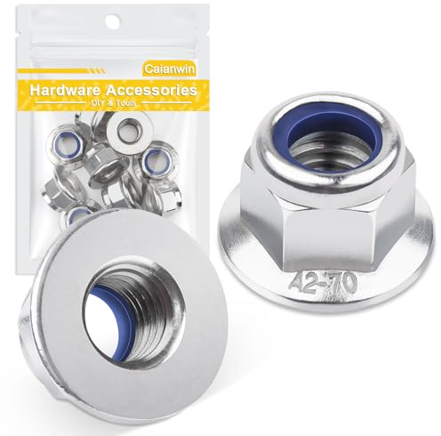 Caianwin M10 10 pezzi Dado a Vite con Flangia in Acciaio Inox 304 con Motivo Floreale