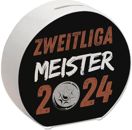 St. Pauli Meisterschale Spardose mit Spruch Zweitliga Meister 2024 Fußball Hamburg Reeperbahn Aufstieg Trophäe Wettbewerb Gewinner Felge