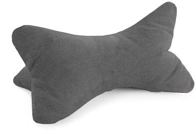 Bookiepad Leseknochen, Nackenrolle Cozy Home, (Velour Stoff) ergonomische Form für Nacken- oder Lendenstütze, 42 x 22 cm, Flexible Stütze für Bücher, E-Books oder Tablets (Farbe Anthrazit)