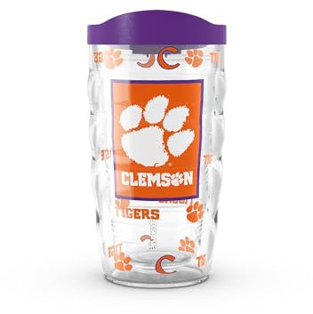 Tervis Clemson Tigers - Overtime Made in USA Double Walled Insulated Tumbler Travel Cup Keeps Drinks Cold & Hot, 10oz, Classic