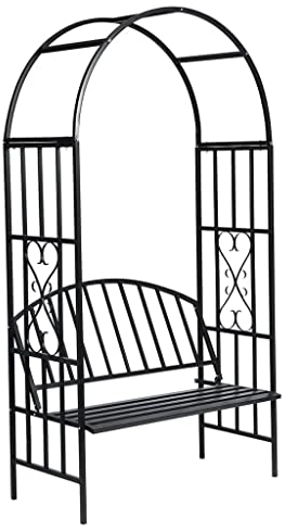 Kangmusi Garten-Rosenbogen mit Sitzbank, kangmusi40545