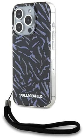 CG MOBILE Karl Lagerfeld KLHCP15XHZBPKCCU hülle für iPhone 15 Pro Max 6.7 lila Zebra with Cord