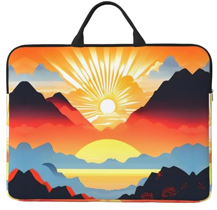 Bright Sunrise Laptoptasche für 35,6 cm (14 Zoll) – für Geschäftsreisen, Büro – mit Schultertasche, Kuriertasche, Aktentasche