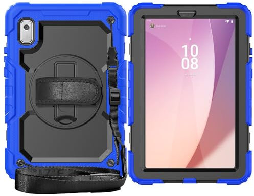 BailiTao Funda compatible con Lenovo Tab M9 de 9 pulgadas TB-310FU 2023, a prueba de golpes, resistente con protector de pantalla, soporte, correa para el hombro y correa de mano giratoria de 360°