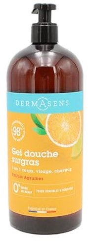 Dermasens Gel Douche Surgras 3 en 1 Agrumes 1L