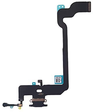 TY BETTERY® Ladebuchse mit Flex Kabel kompatibel mit iPhone XS - Dock Connector - Schwarz