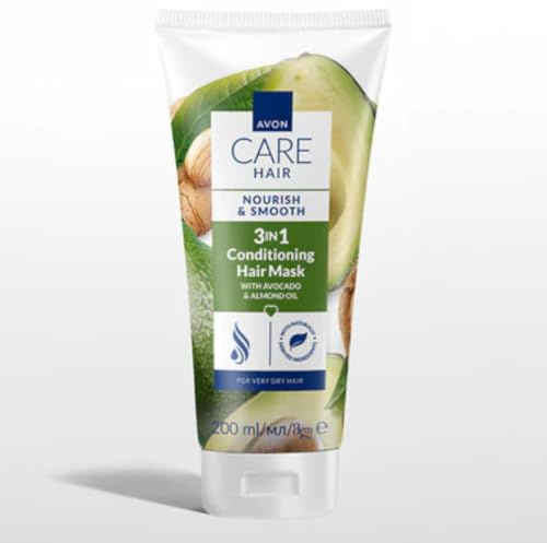 Avon Care 3-in-1 Pflegende Haarmaske mit Avocado & Mandelöl, 200 ml