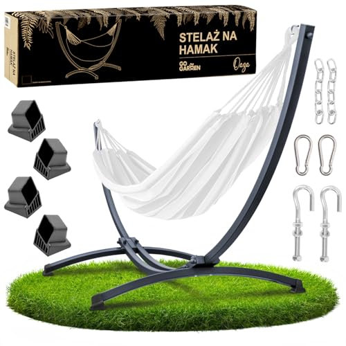 ZOLTA Hängemattengestell - Graphit - Zusammenklappbar - Hängemattenständer Für Garten & Balkon - Maximale Belastung 250 kg - Metall Massives Gestell - Witterungsbeständig - Einfache Montage