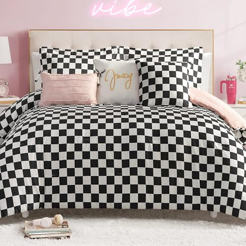 Juicy Couture Bettdecken-Set, Polyester, Schwarz/Weiß, Twin/Twin XL