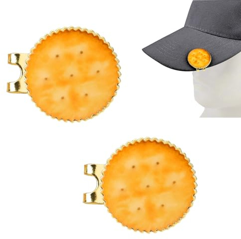 Tinoaly 2 Stück Cracker Golfballmarker mit Hutclip Set, Lustig Magnetisch Ballmarker Hutclip Premium Golfzubehör für Golfer Männer und Frauen