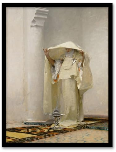 Artery8 John Singer Sargent Smoke of Ambergris Framed Wall Art Print Home Décor A4
