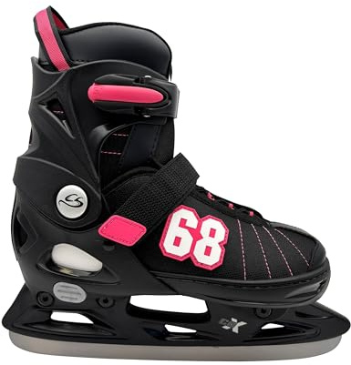 Cox Swain größenverstellbare Kinder Schlittschuhe Goal Gr. XS bis XL, Colour: Black, Size: S (33-36)