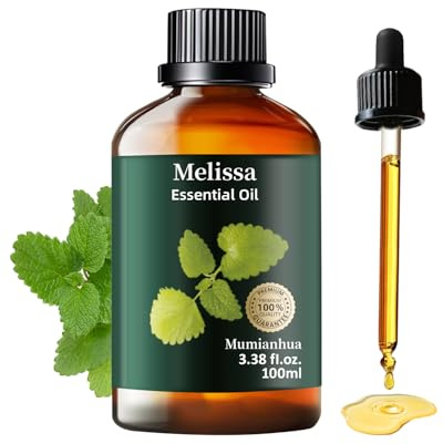 Melissengeist Ätherische Öle BIO 100ml, 100% Naturrein für Aromatherapie | Melissenölm,aroma diffuser öl,ätherische öle naturrein melissenöl,für Luftbefeuchter,Duftlampe,Sauna, zitronenmelisse öl