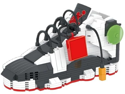 PlaySynthe Mini Basketball Sneaker Bausteine, 432 Teile Mikro Basketball Sportschuh Klemmbausteine, Kreative Turnschuhe Bausatz Modell Spielzeug, Geschenk für Erwachsene