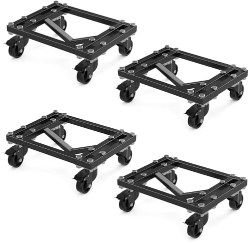 Garvee Car Wheel Dolly Set of 4, 2720 KG Heavy Duty Steel Tire Skates with Lockable Swivel Wheels, Van Positioning Garage Jack Upgraded for Moving Repair Cars Trucks Auto Maintenance Transport