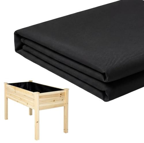 Dexpally Planter Liners for Wooden Planter Raised Bed Liner Veg Trough Fabric Liner for Large Veg Trough Outdoor Raised Bed Planter Liner for Trugs, Troughs, Herb Planters (162 x 290cm)