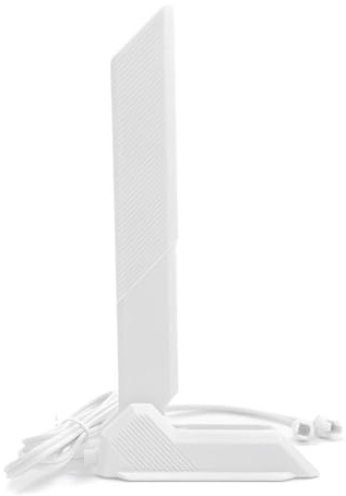 ZAHARA WiFi 7 Antenna for PC - Compatible for ASUS ROG, TUF Gaming, Prime B840/B850/B860/X870/Z890 Series - Tri-Band 2.4/5/6GHz WLAN Antenna, Magnetic Base, 82cm Cable, Quick-Connect (white)