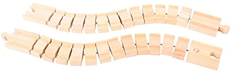 Bigjigs Rail Biegsame Holzschienen (Pack von 2)