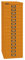BISLEY MultiDrawer, 39er Serie, DIN A4, 15 Schubladen, Metall, 603 Orange, 38 x 27.9 x 86 cm
