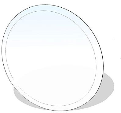 Kamin Glasplatte 8 mm Kreis mit Facette