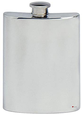Flachmann 6oz Nierenform Zinn zum Gravieren von Schraubverschluss