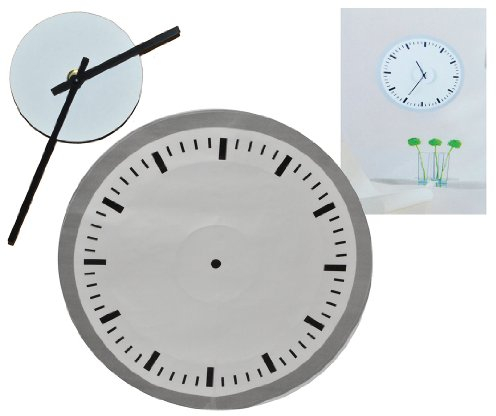 alles-meine.de GmbH XL Wandtattoo/Sticker - Uhr rund - wirklich funktionierende Wanduhr mit Quarzwerk - Wandsticker Aufkleber selbstklebend rund Uhrwerk/Analog Analoguhr Aufk..