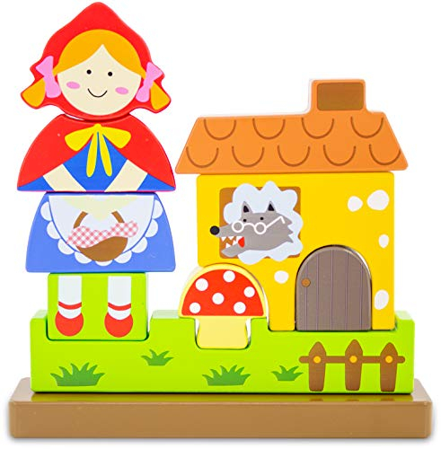 Ulysse 50075 Magnetisch Puzzle-Little red Riding Hood, Mehrfarbig