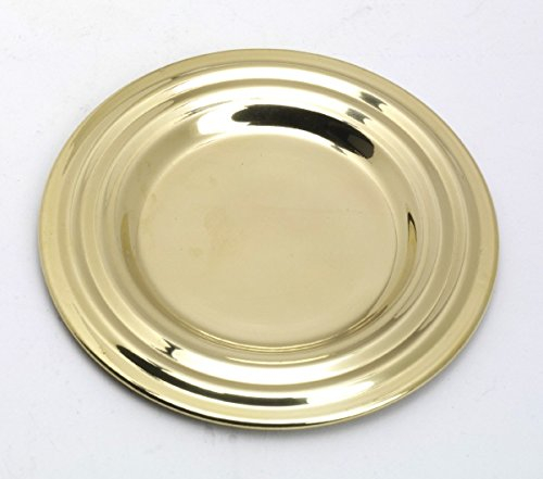 Glasuntersetzer, Getränkeuntersetzer RIPP-Rand 13 cm Messing poliert