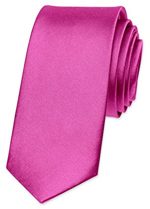Autiga® Krawatte Herren Hochzeit Konfirmation Slim Tie Retro Business Schlips schmal pink