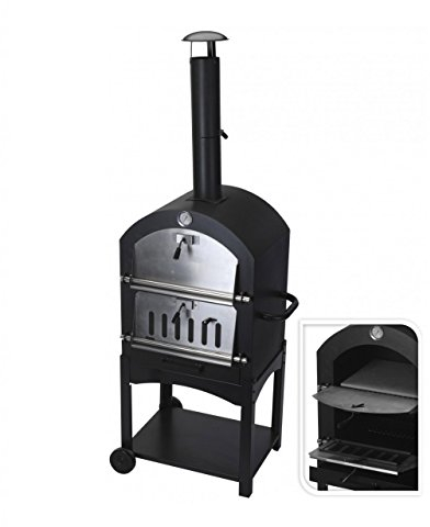 Koopman International E12300070 Horno Barbacoa, Negro, 162x50x37,6 cm
