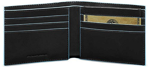 Piquadro Blue Square Münzbörse, 0.41 liters, Schwarz (Nero)