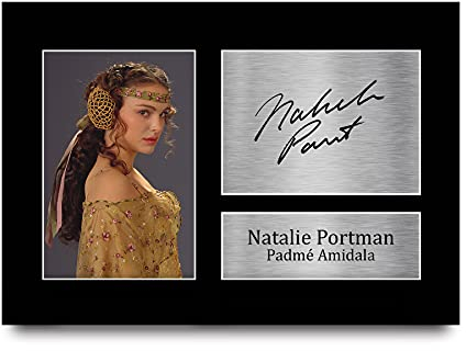 HWC Trading Natalie Portman A4 Ungerahmt Signiert Gedruckt Autogramme Bild Druck-Fotoanzeige Geschenk Für Star Wars Padmé Amidala Filmfans