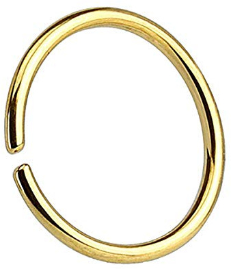 Piercingfaktor Piercing 925 Silber Fake Hoop Continuous Ring Ohr Nase Lippe Septum in Silber Rosegold Gold oder Schwarz