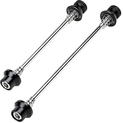 CyclingDeal Bike Bicycle Wheel Hub Non Quick Release Lock Skewers Set 5mm - Prevent Removing Wheels by Hands - for Road Bikes