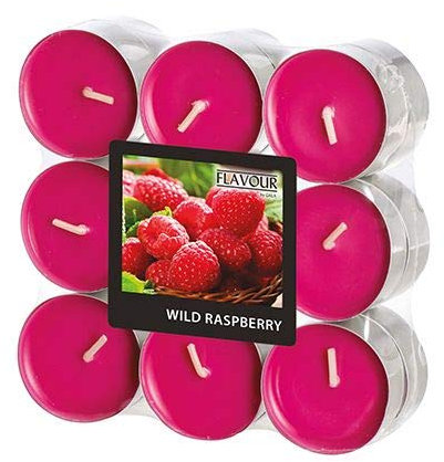 GALA Flavour by Duftlichte Ø 37,5 mm, 16,6 mm weinrot - Wild Raspberry 96915 Teelichte Duftkerzen, 180 Stück