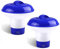 HEINTON 2Pcs Dosierschwimmer Chlor Dosierer, 13cm Pool chemischen Spender mit Einstellbar Belüftungsöffnungen und Verschlusskappe
